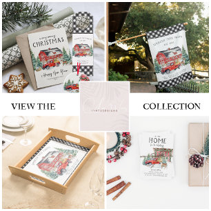 Winter Barn Christmas Holiday Dinner Party Invitation