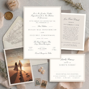 Elegant Minimalist Calligraphy Wedding Details Enclosure Card
