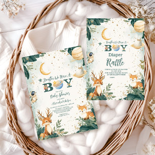 Woodland Houston We Have A Boy Outer Space  Invitation