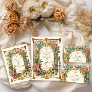 Vintage Floral Art Nouveau Bridal Shower Label