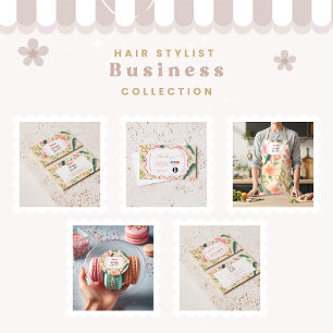 Watercolor Floral Hair Stylist Business Discount Card