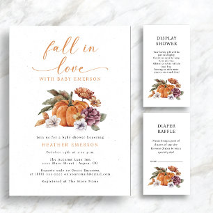 Fall In Love Baby Shower Paper Plates