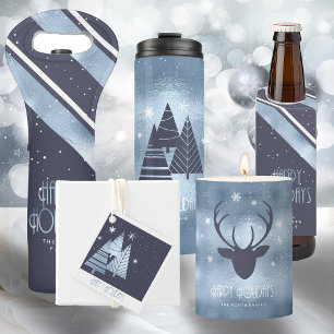 Christmas Trees Photo Template V2 Blue ID863