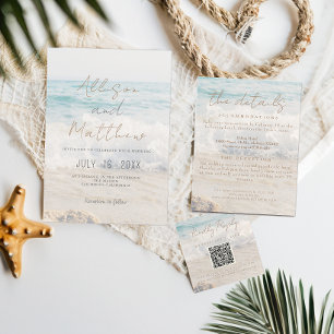 Beach Wedding Invitation Seaside/Oceanside Wedding