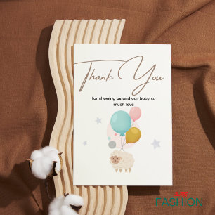 Grey Green Modern Baby Shower Invitation Card