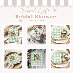 Green French Cafe Bridal Shower Foam Board