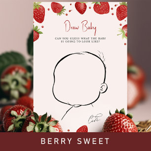 Berry Sweet Diaper Raffle Baby Shower Sign