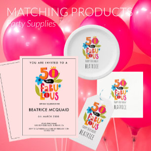 50 and Fabulous 50th Birthday Hand Lettered  Gift Tags