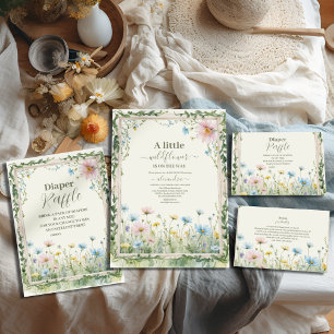 A Little Wildflower Girl Baby Shower  Paper Plates