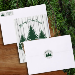 Rustic Woodland Christmas Label