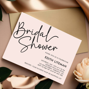 Modern Script Handwritten Bridal Shower Tote Bag