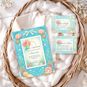 Pearl Tide Mermaid Baby Shower Foam Board