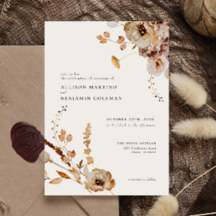 Elegant Woodland Fall Floral Wedding Napkins