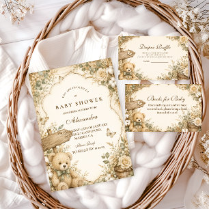 Rustic Teddy Bear Baby Shower Napkins