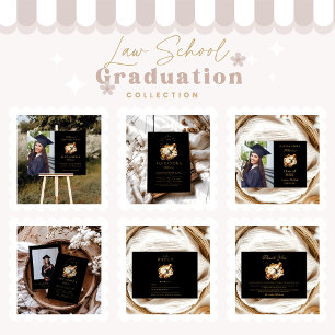 Photo Gold Elegant Law School Graduation Foam Board