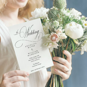 ELEGANT SILVER SCRIPT WEDDING INVITATION   MINIMAL FOIL INVITATION