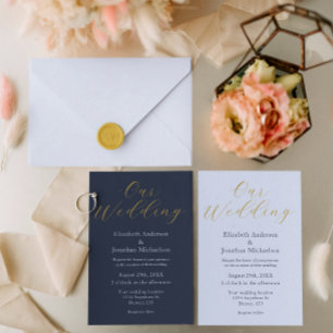 Opulent Blue Wedding Envelope