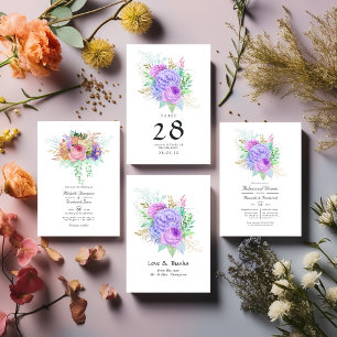 Rustic Floral Spring Wedding Table Number