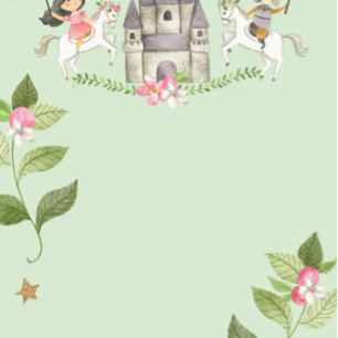 Princess and Knight party, Princess, kids Birthday Invitation