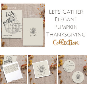 Elegant Rustic Pumpkin Thanksgiving Paper Cup