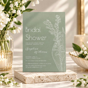lilies of the valley Bridal Shower Invitation