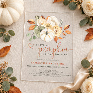 Little Pumpkin Fall Floral Bingo Shower Games