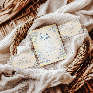 Lemon Olive Ciao Miss Bridal Shower Invitation