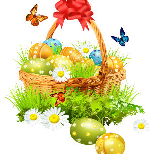 Happy Easter Holiday Bunny Floral Medium Gift Bag