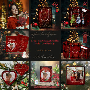 2025 Elegant Red  Photo Calendar  Holiday Card