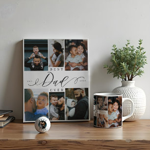 Best Dad Ever Script Fathers Day Photo Collage Apron