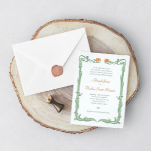 Art Nouveau Tulips Invitation