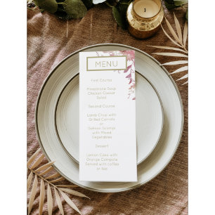 Dusty Pink and Gold Modern Minimalist Wedding Invitation
