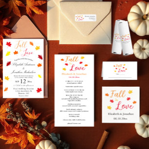 Fall In Love Wedding Event Menu