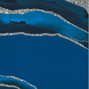 Navy Blue & Silver Glitter Agate Wedding Invitatio Invitation