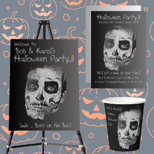 Voodoo Smile Halloween Party Round Paper Coaster