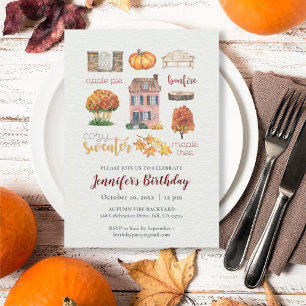 Cute Fall Favorites Autumn Rustic Birthday Party  Napkins