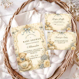 Vintage Teddy Bear Baby Shower Napkins