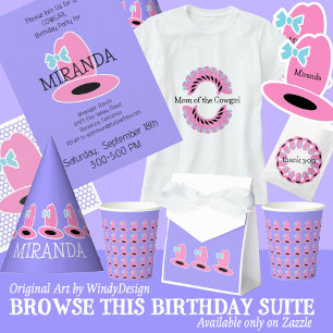Cowgirl Birthday Party Invitation