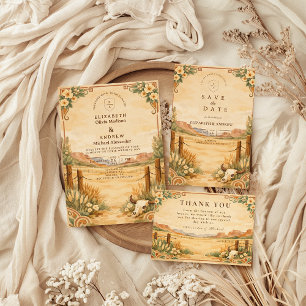 Rustic Western Desert Wedding Invitation