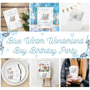 Winter Deer Snowflakes ONEderland Birthday Paper Cups