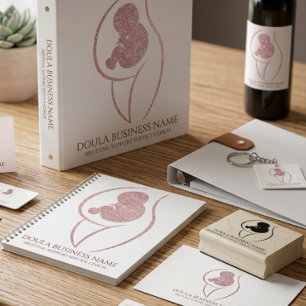 Doula Mother and Baby Silhouette Branding Wax Seal Sticker