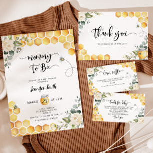 Bee wishes for baby card. Sweet little bee wishes
