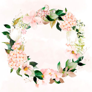 Peach and Cream Hydrangeas Tulip Chic Wedding Invitation