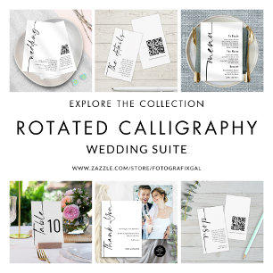 Calligraphy QR Code Wedding Evening Invite