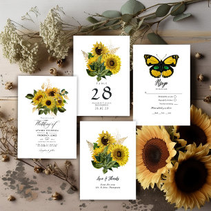 Rustic Country Butterfly RSVP Card