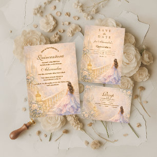 Enchanted Palace Fairytale Quinceañera Invitation