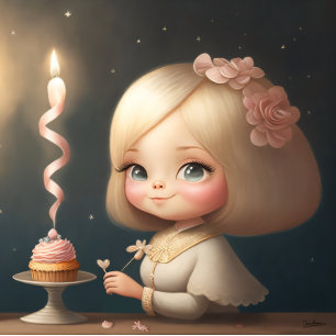 Happy Birthday Girl 01 Wine Label
