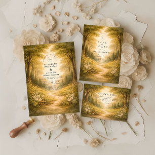 Enchanted Forest Path Wedding Invitation