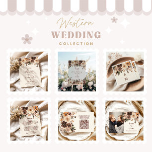 Floral Terracotta Wedding Foam Board