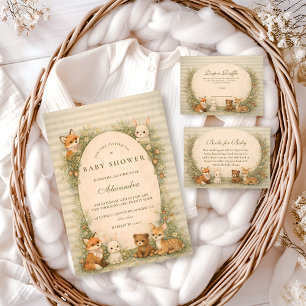 Storybook Woodland Animals Baby Shower Invitation